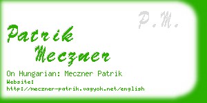 patrik meczner business card